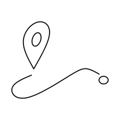 Canvas Print - Location Doodle Vector
