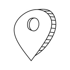 Canvas Print - Location Doodle Vector