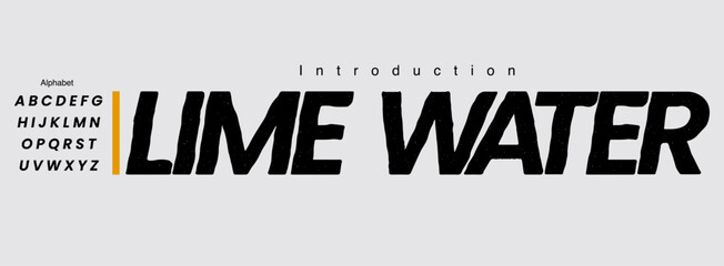 Wall Mural - vector of italic modern rough font. textured and grunge font