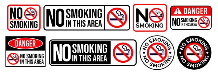 No smoking cigarette sign on white background.