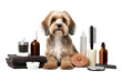 Pampered Pooch: Dog Grooming Supplies Isolated on Transparent Background
