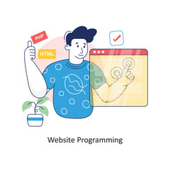 Website Programming vector Filled outline Design illustration. Symbol on White background EPS 10 File