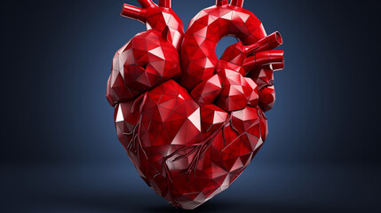 Poster - red heart HD 8K wallpaper Stock Photographic Image 