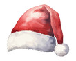 © Ann - Watercolor santa claus red hats