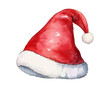 © Ann - Watercolor santa claus red hats