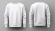 © BornHappy - Blank sweatshirt mock up in front of and back views