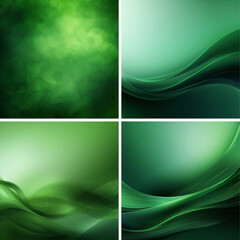 Poster - green abstraction wallpaper wave light illustration background curve line design gradient motion