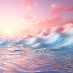 Wall Mural - Digital Sunrise: Soft Pastel-Colored Light Infusion