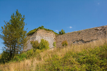 Wall Mural - The walls of the historic 15th century Ostrovica Castle overlooking Kulen Vakuf village in the Una National Park. Una-Sana Canton, Federation of Bosnia and Herzegovina. Early September