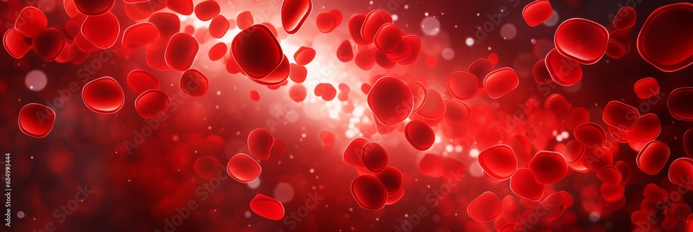 Red blood cells, medical red banner Stock Photo | Adobe Stock