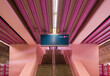 Pink train station in Singapore