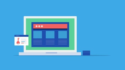 Wall Mural - keyword research website development and search engine optimization concept, man with top seo rankin