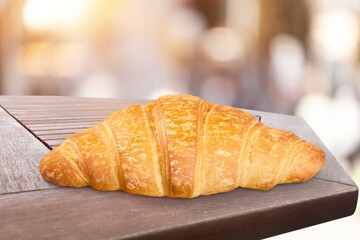 Canvas Print - One fresh ripe soft croissant