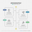© Teerapat - Timeline Creator infographic template. 4 Step timeline journey, calendar Flat simple infographics design template. presentation graph. Business concept with 4 options, vector illustration.
