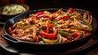 spicy chicken mexican food sizzling illustration meal meat, hot mexico, dish chili spicy chicken mexican food sizzling
