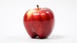 photograph of Apple with bitten teeth on white background,
