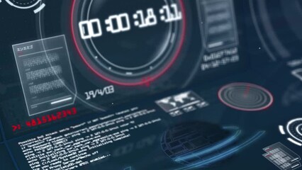 Scifi Interface computer screens, UI HUD Animation