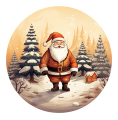 Santa claus badge, Merry Christmas