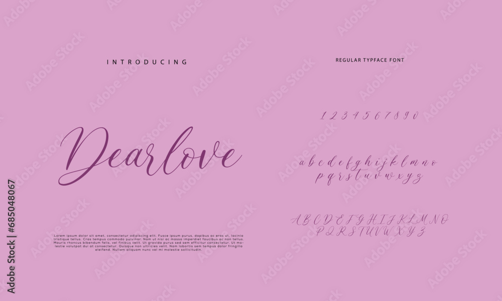Handwritten Script font. Hand drawn brush style modern calligraphy ...