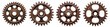 © Yeti Studio - Set of rusty old cog wheels, cut out