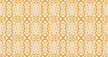 Orange Pattern, Seamless Pattern With Flowers, Seamless Pattern With Orange