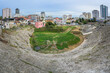Ruins of the Ancient Roman Amphitheatre in the Center of Durres, Albania