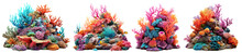 Set Of Coral Reefs, Cut Out