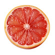 Ripe grapefruit citrus fruit slices isolated on transparent background