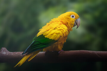 Sticker - Golden parakeet bird (Guaruba guarouba)