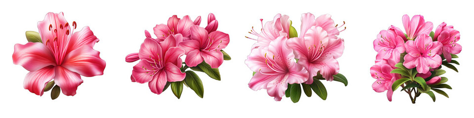 Wall Mural - Azalea clipart collection, vector, icons isolated on transparent background