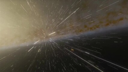 Canvas Print - warp speed. hyperspace jump to outer space.