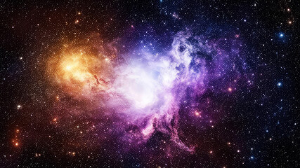 Wall Mural - universe filled with stars, nebula, spiral galaxy on a dark space background, wormhole, deep outer c