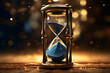 An hourglass close-up depicting time running out, or working toward a deadline