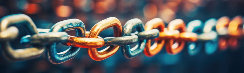 Beautiful background with chain, closeup