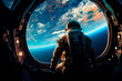 © ADDICTIVE STOCK - Generative AI image of astronaut gazing at Earth from spaceship