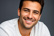 © Giuseppe Cammino - Close-up portrait of a perfect smile happy man, white background