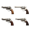 Four Revolvers in Various Positions