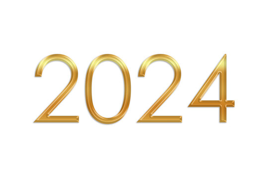 2024 golden bold letters symbol