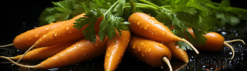 Fresh Carrots Close-Up. On The Theme Of Food And Products, Diet And Health. Generative AI