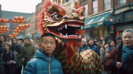 Wall Mural - Chinese new year celebration - Dragon year - lunar new year