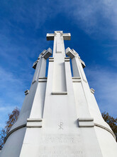 Close-up Of Three Crosses Monument On The Three Crosses Hill (Bald Hill), Kalnai Park, Vilnius, Lithuania