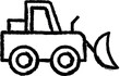 bucket tractor icon grunge style vector