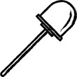 shovel outline icon grunge style vector