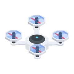 Sticker - Drone Technology Isometric Icon