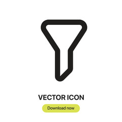 Fototapete - Funnel icon vector. Linear-style sign for mobile concept and web design. Funnel symbol illustration. Pixel vector graphics - Vector.	