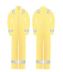 Sticker - Yellow  reflective uniform. vector illustration