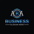 Modern Letter ABA Linked Logo Vector Template, suitable for which company or brand name start those initial.