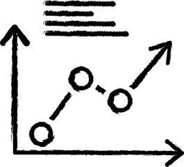 Wall Mural - finance charts 2 colored line icon grunge style vector