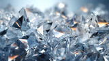 Fototapeta  - Shards of diamond on a light background,Generative Ai.