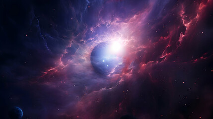 Wall Mural - planets and galaxy, science fiction wallpaper. beauty of deep space,ai